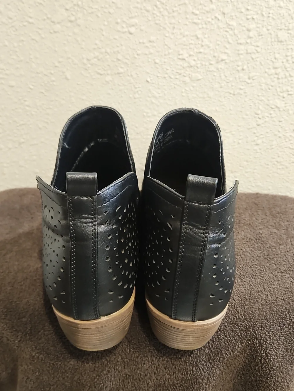 Women's Black Slip-On Ankle Boots